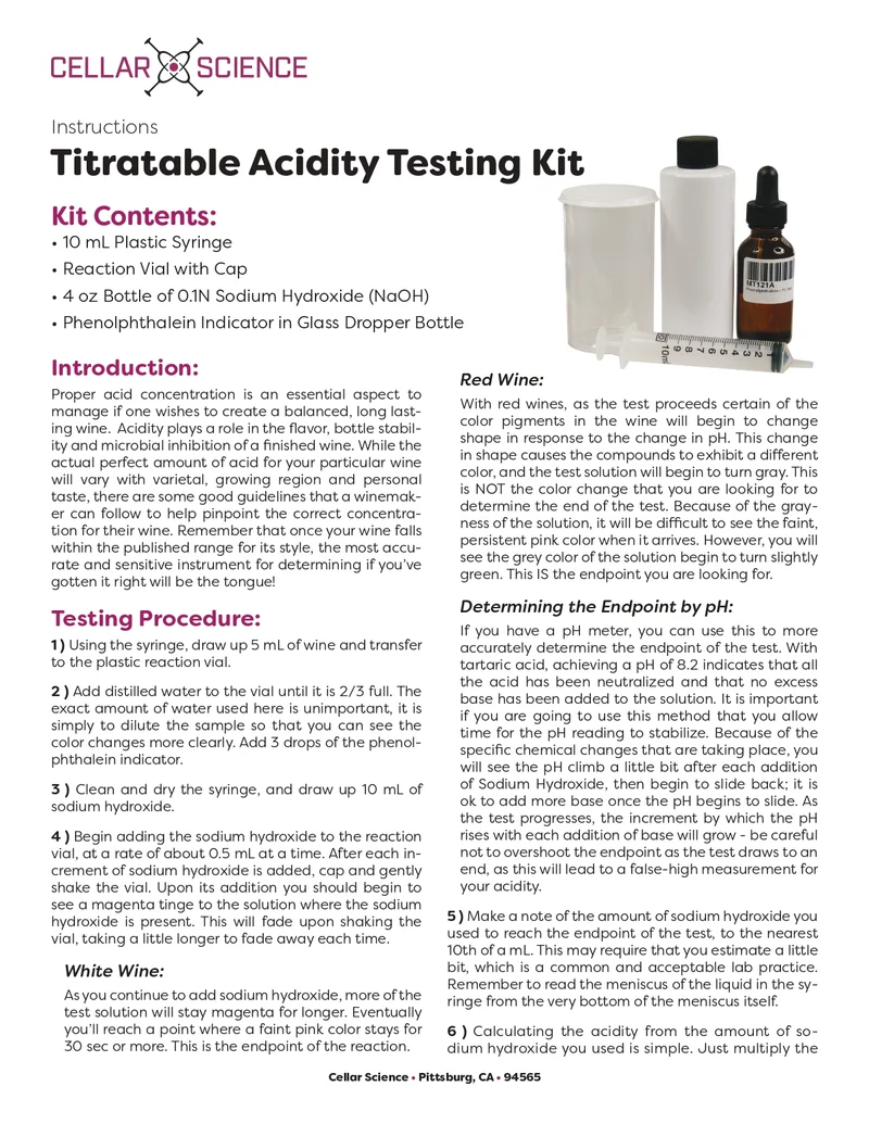Acid Titration Kit
