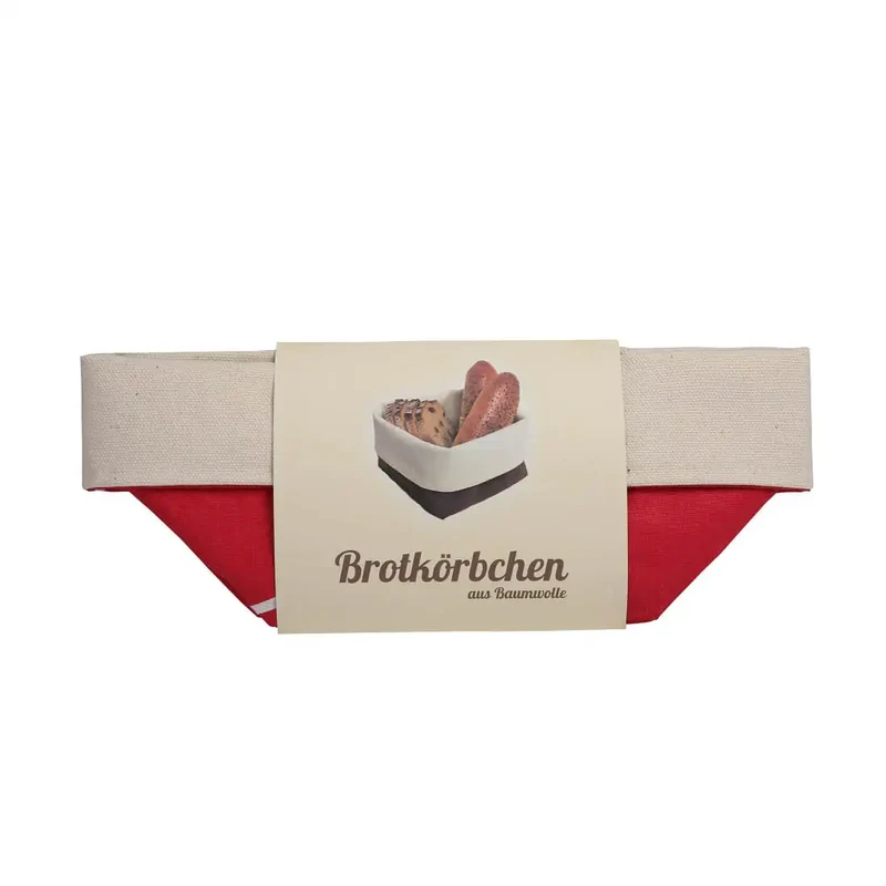 Brotkorb aus Halbleinen, Motiv "Herzen"