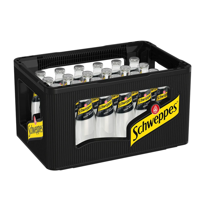 Schweppes Fizzy Soda Water (Glas)