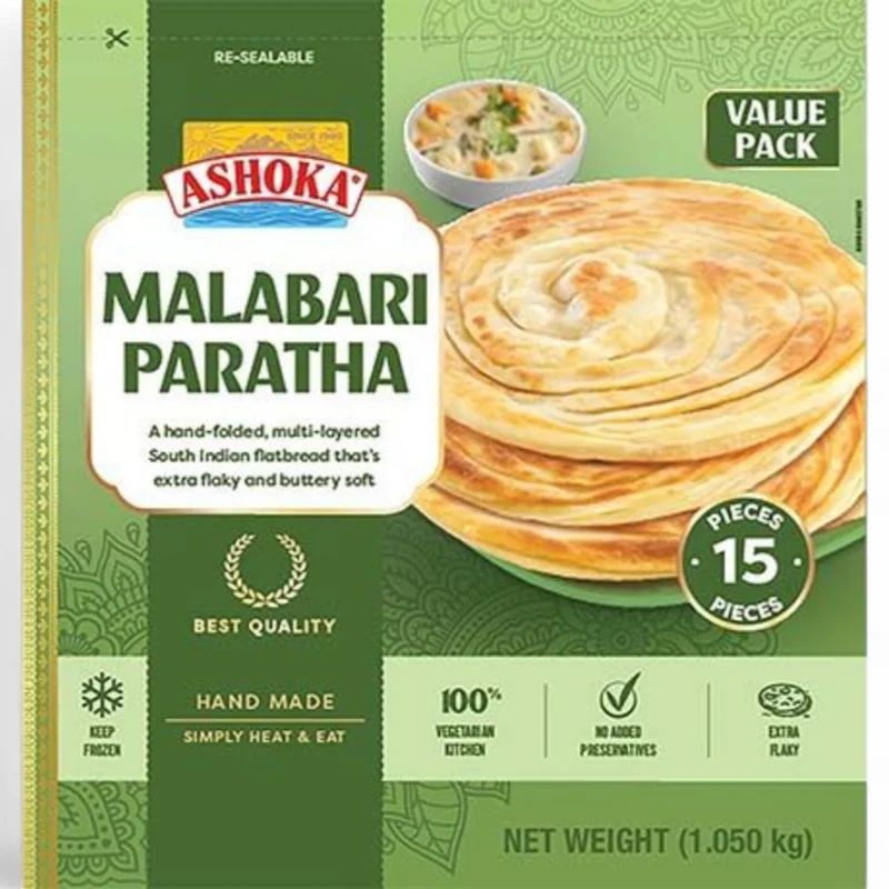 Frozen Ashoka Malabar Paratha (15pcs) 1050gm - Only Berlin Delivery
