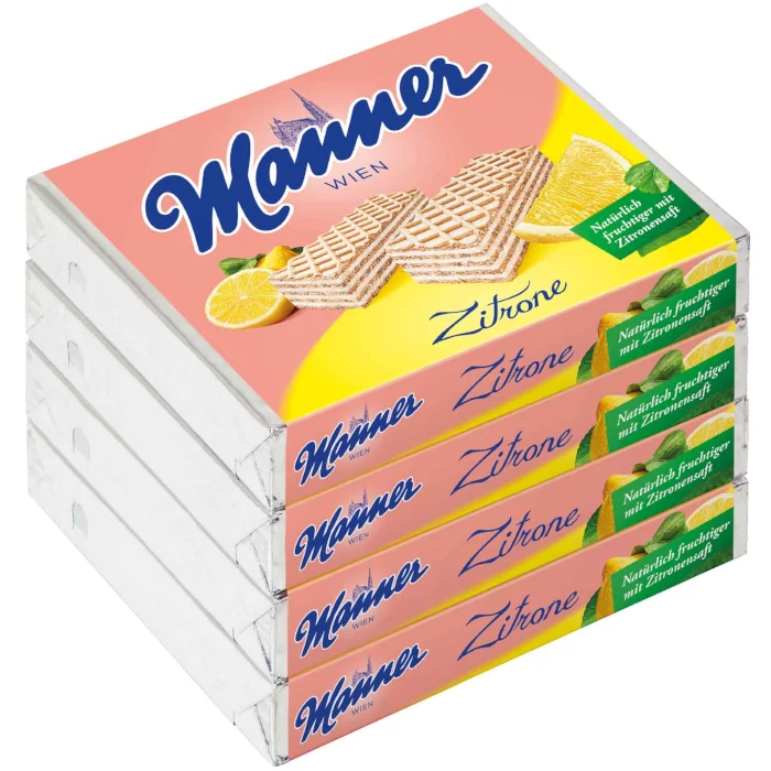 Manner Zitrone Waffel-Schnitten 4x75g / 4x2.64oz