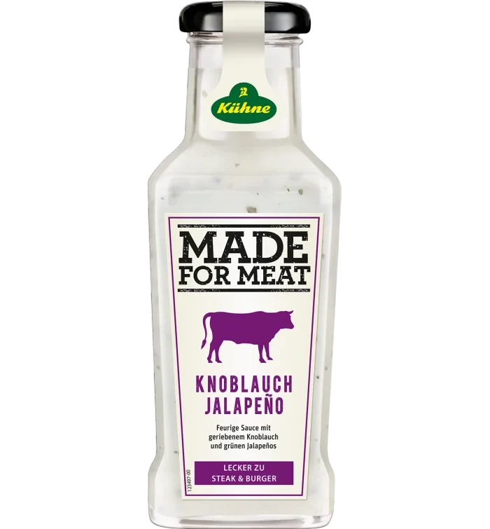 Kühne Made for Meat Knoblauch Jalapeño Sauce 235ml / 8.28 fl. oz.