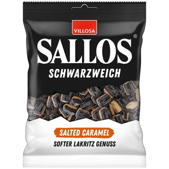 Sallos Schwarzweich Salted Caramel Lakritz Bonbons 200g / 7.05 oz