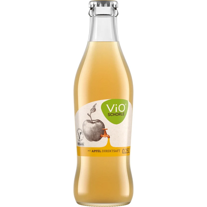 ViO Apfel Schorle 24x 0,25 Liter (MEHRWEG)