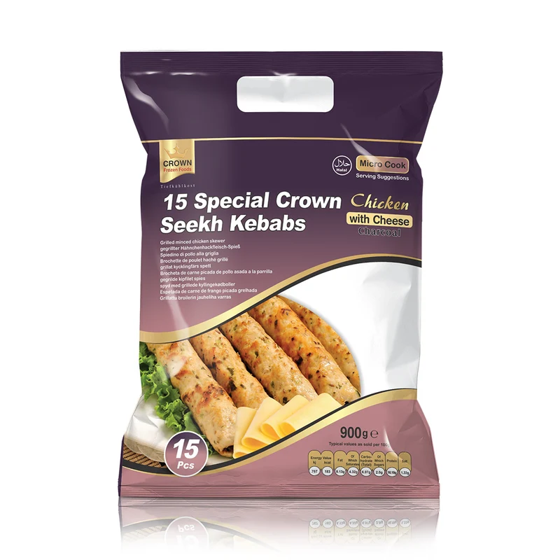 Frozen Crown Chicken Special Seekh Kebab (15pcs) 900gm - Only Berlin Delivery