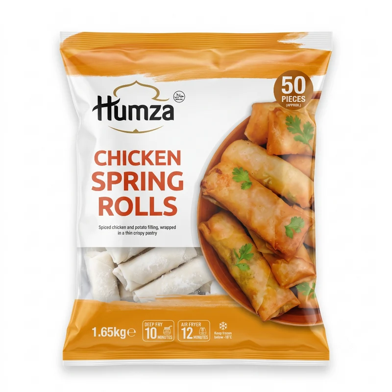 Frozen Humza – Chicken Spring Rolls (50pcs) 1.65kg (Only Berlin Delivery)