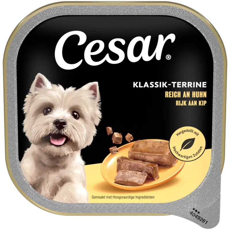 Cesar Klassik terrine rijk aan kip