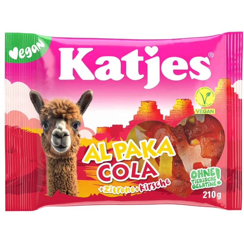 Katjes Al Paka Cola+Zitrone+Kirsche veganes Fruchtgummi 210g