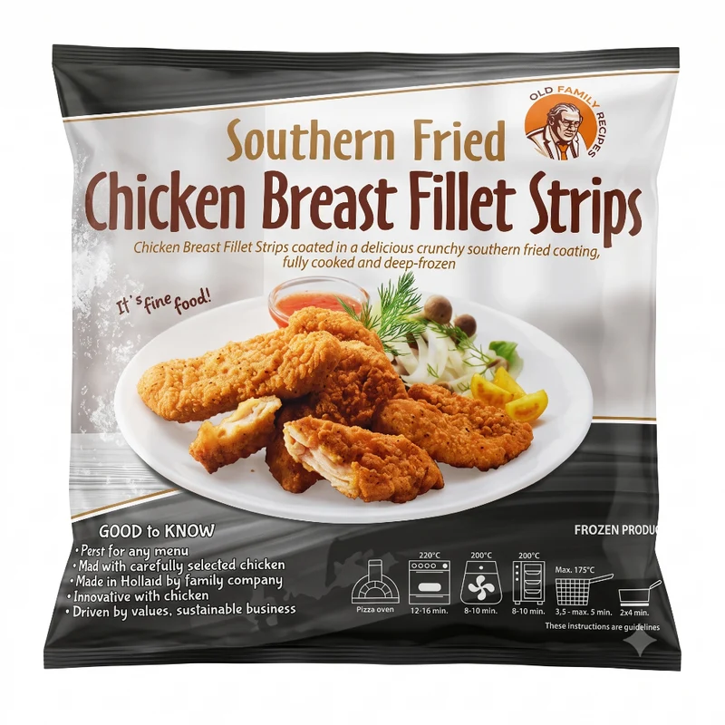 Frozen Old Family Recipe – Southern Fried Chicken Breast Fillet Strips 1kg (Only Berlin Delivery)