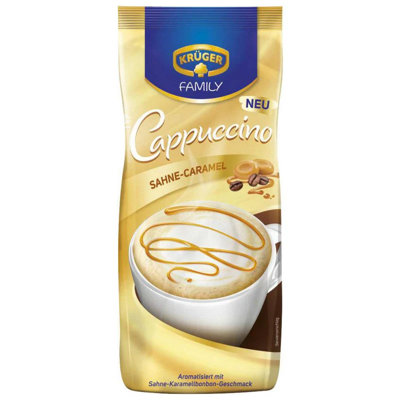KRÜGER FAMILY Cappuccino Sahne-Caramel 500g / 17.63oz