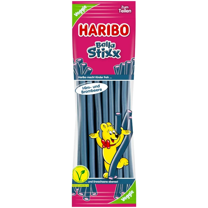 HARIBO Balla Stixx Him- & Brombeere vegetarisches Fruchtgummi 175g