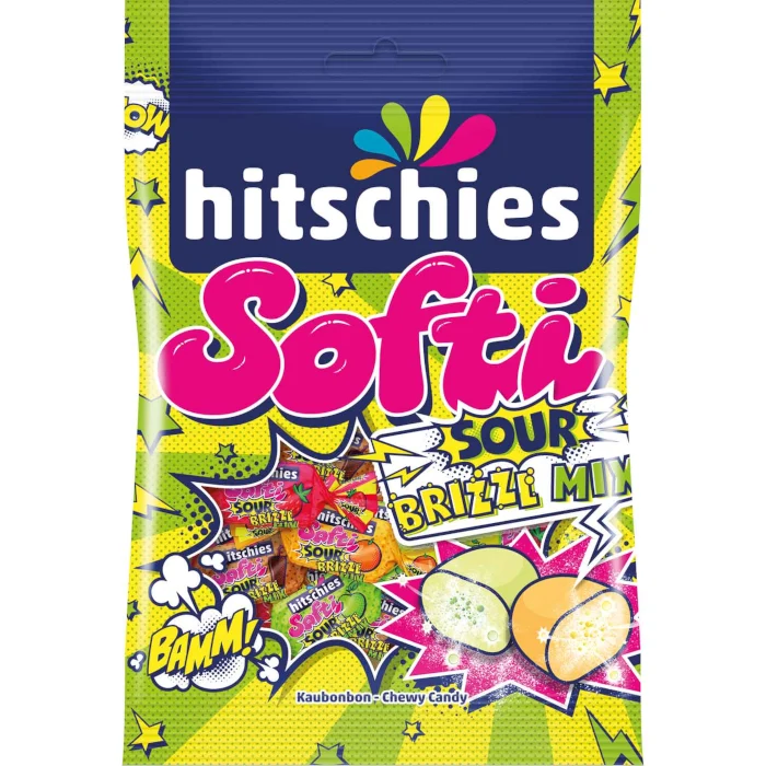 hitschies Softi Sour Brizzl Mix Kaubonbons 90g / 3.17 oz