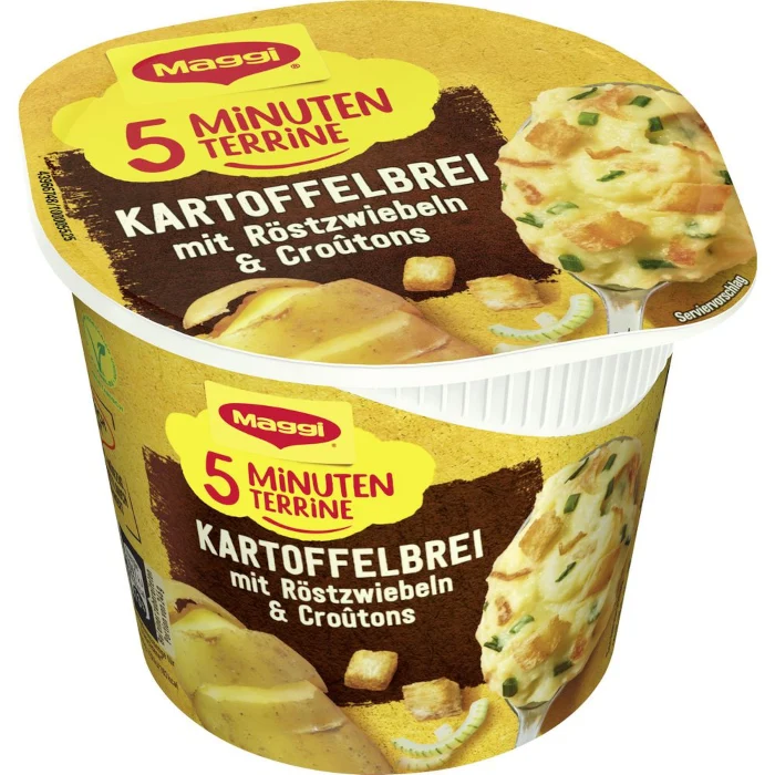 Maggi 5 Minuten Terrine Kartoffelbrei mit Röstzwiebeln 56g / 1.79oz