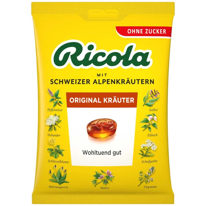 Ricola Original Schweizer Kräuterbonbons ohne Zucker 75g / 2.64oz