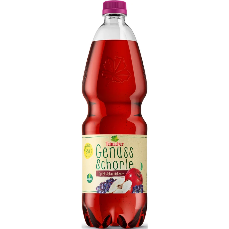 Teinacher Genuss-Schorle Apfel-Johannisbeere PET 9x 1 Liter (EINWEG)