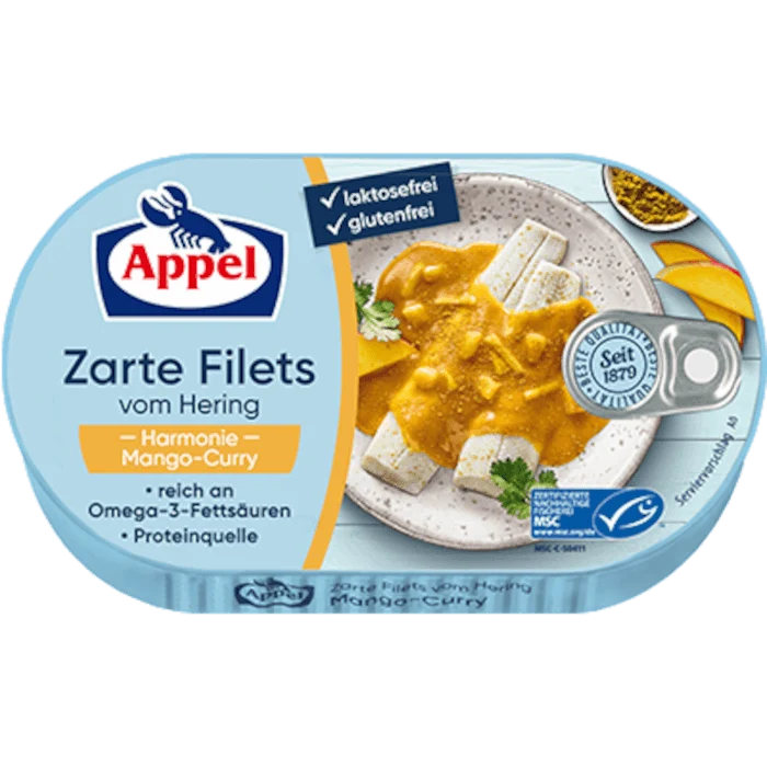 Appel Zarte Heringsfilets Harmonie Mango-Curry 200g / 7.05oz