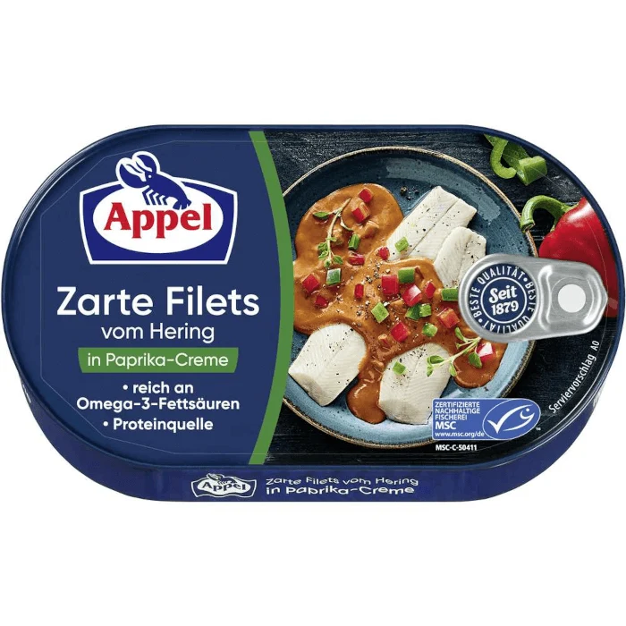Appel Zarte Heringsfilets in Paprika-Creme 200g / 7.05oz