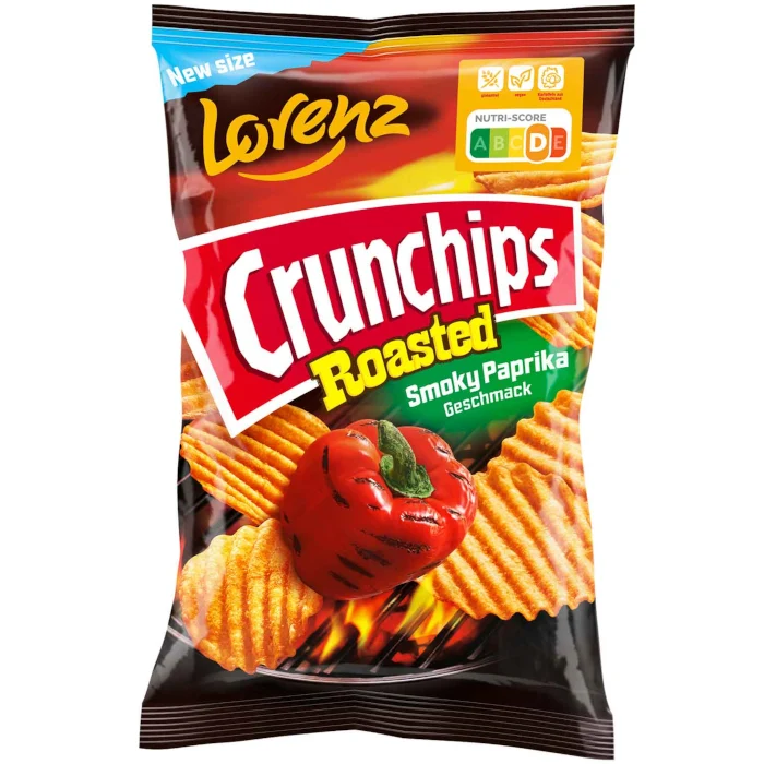 Lorenz Crunchips Roasted Smoky Paprika Geschmack 110g / 3.88oz MDH: 23/09/2026