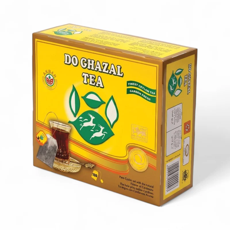 Do Ghazal Tea – Pure Ceylon with Cardamom (100 Tea Bags x 2gm) 200gm