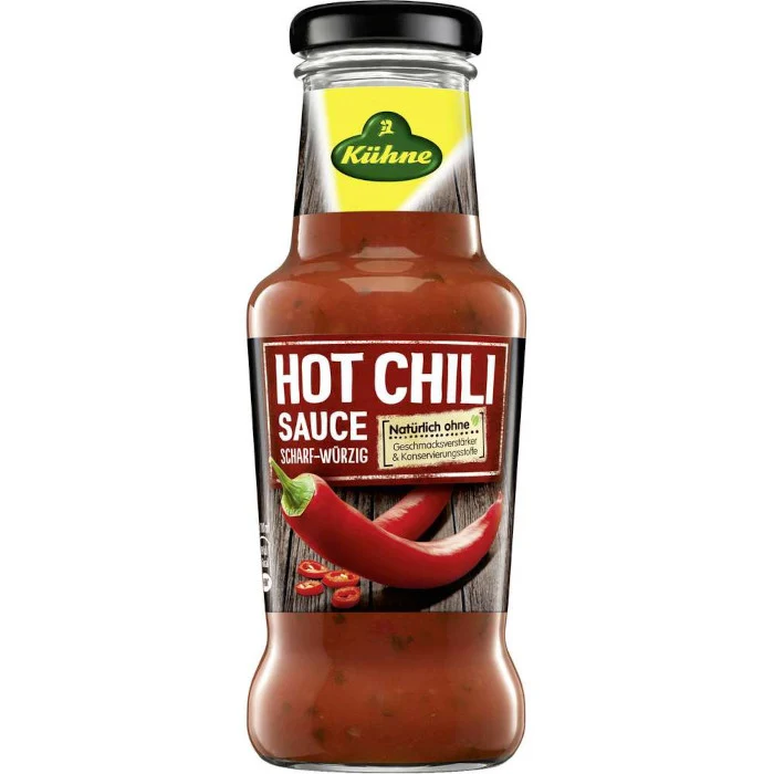 Kühne Gourmet Sauce Hot Chili scharf-würzig 250ml / 8.45 fl. oz.