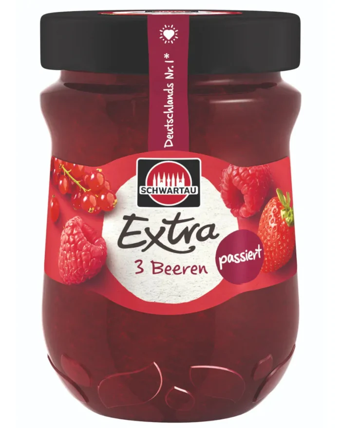 Schwartau Extra Fruchtaufstrich 3 Beeren passiert 340g / 11.99 oz