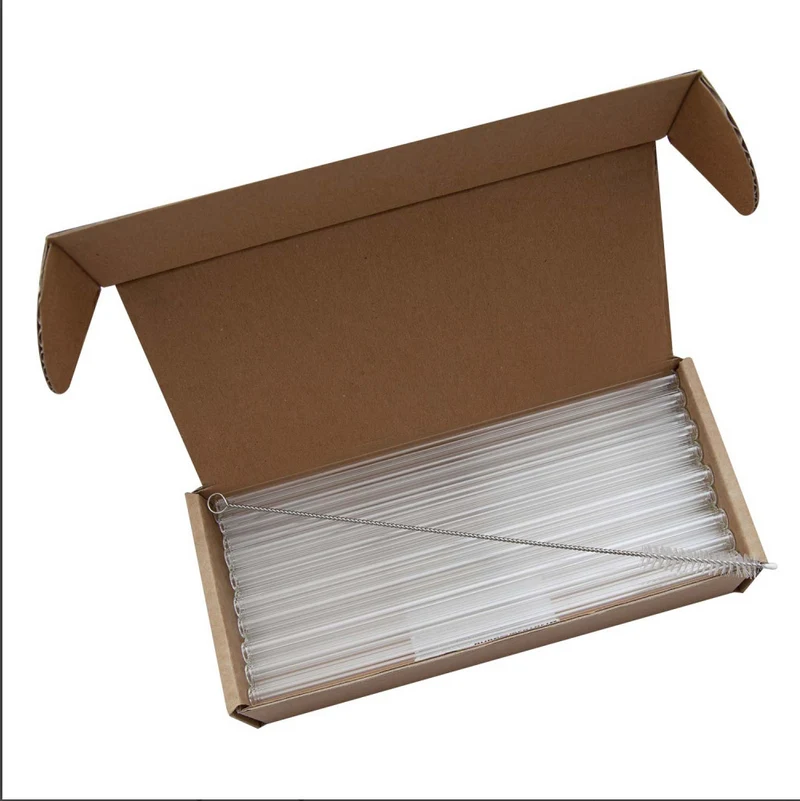 Glashalm - 50er Pack 🌈 bunt oder transparent - 15 o. 21 cm - made in Germany - B2B