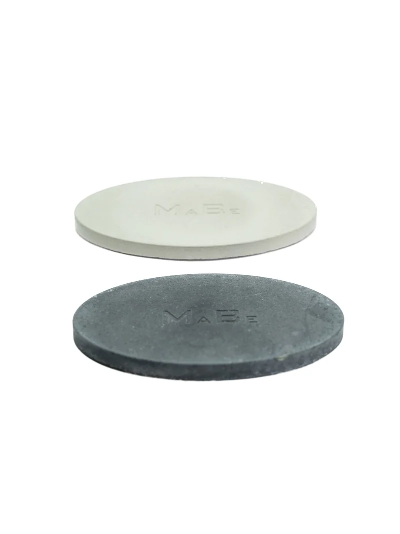 Untersetzer Feinbeton oval in grau oder schwarz