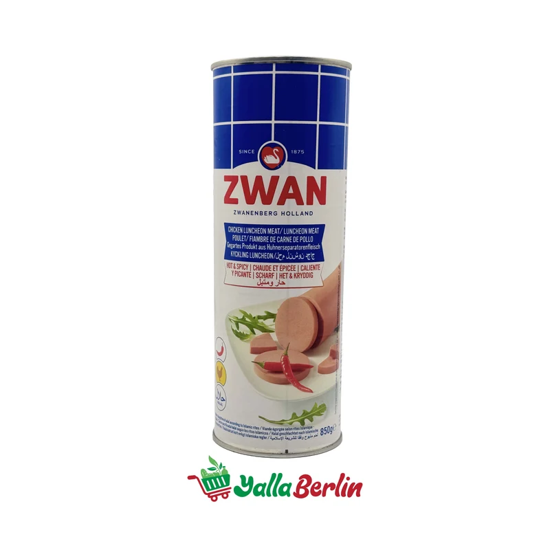 ZWAN HUHN LUNCHEON FLEISCH SCHARF (850 Gr)