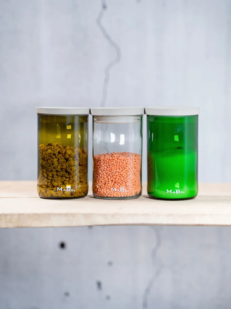 Vorrats Glas UPCYLING trifft Beton - modern & nachhaltig für deine Küche
