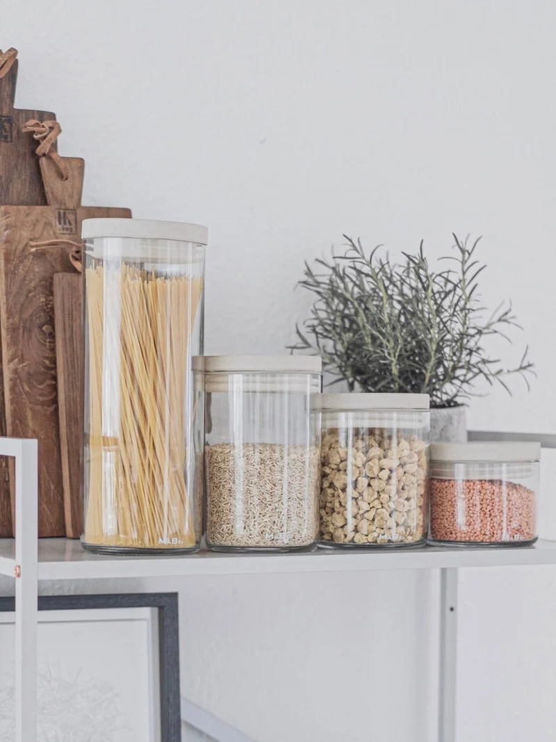 Vorrats Glas aus 3l Flasche - Nachhaltiges Geschenk für Pasta und Co - B2B