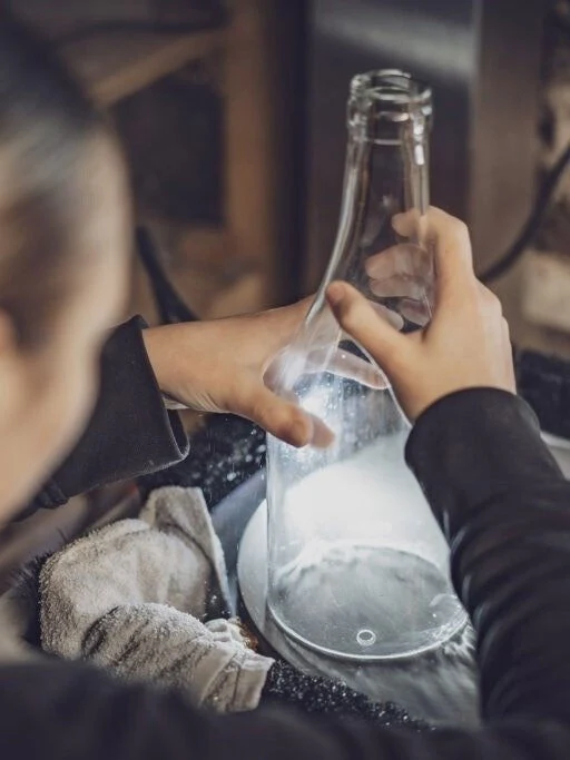 Vorrats Glas aus 3l Flasche - Nachhaltiges Geschenk für Pasta und Co - B2B