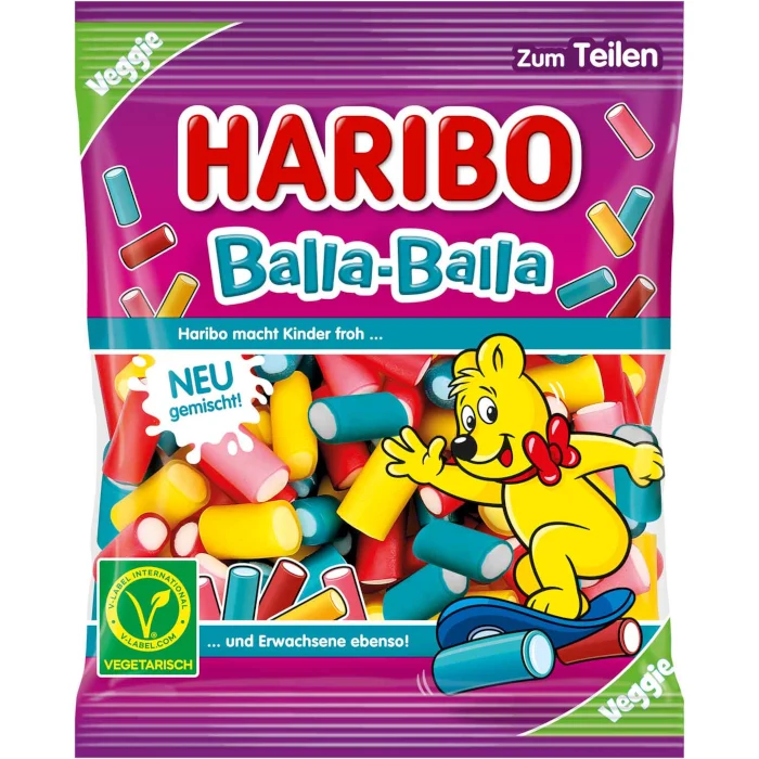 HARIBO Balla-Balla Fruchgummi-Konfekt Vegetarisch 160g