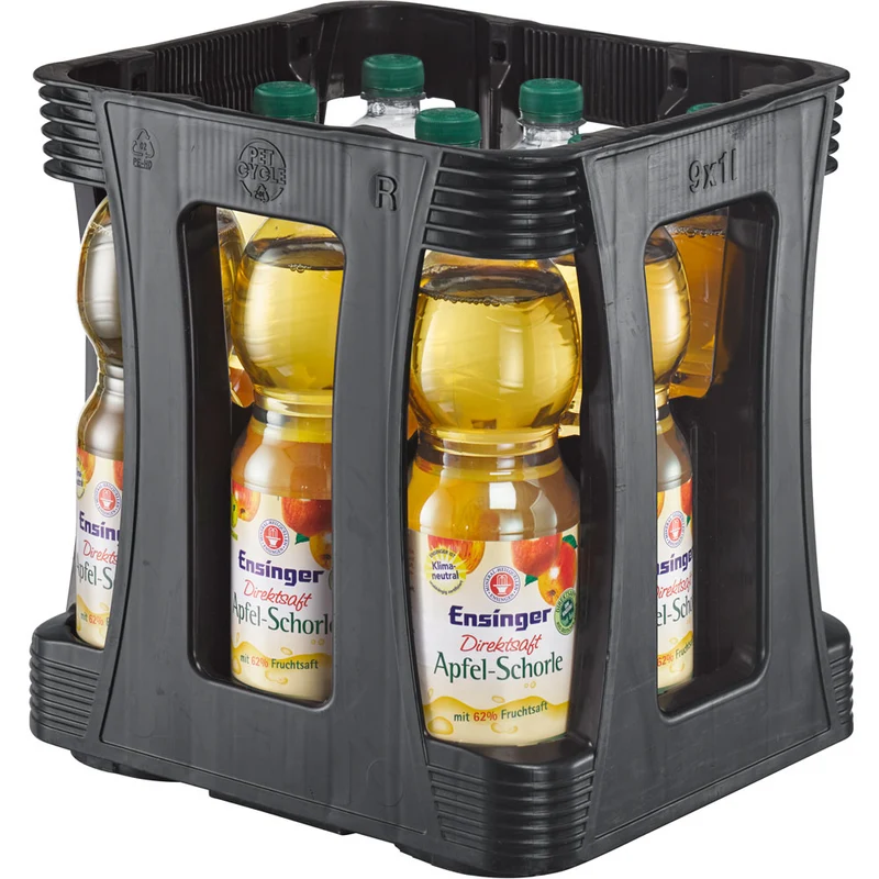Ensinger Direkt Apfelschorle PET 9x 1 Liter (EINWEG)