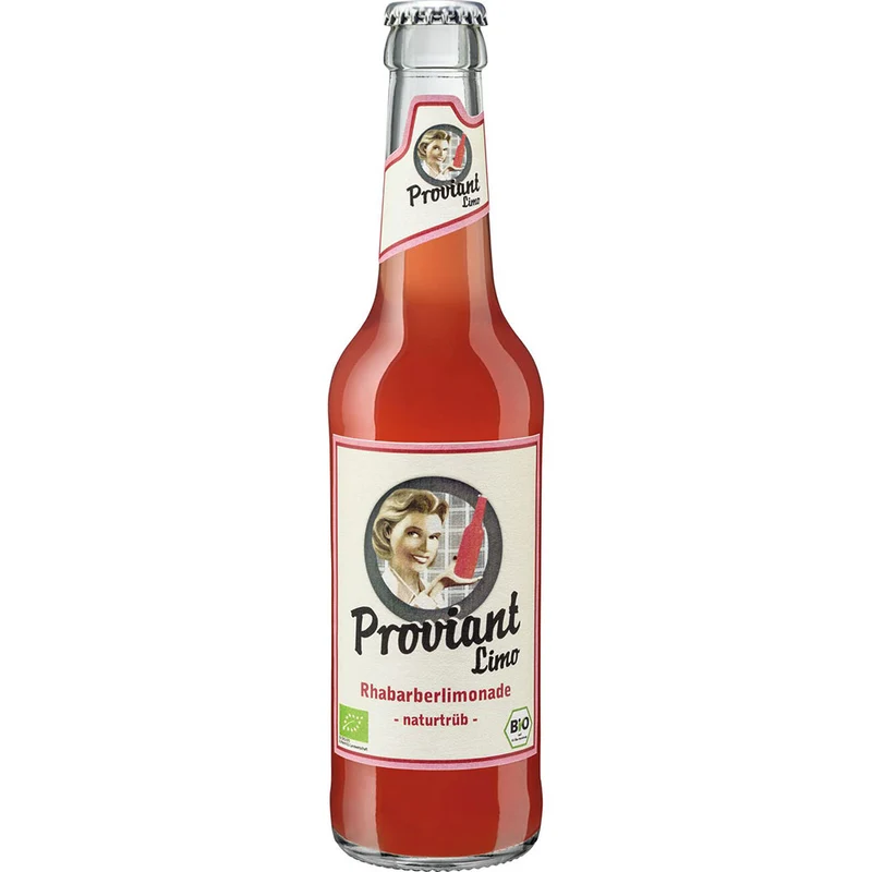 Proviant Rhabarberlimo naturtrüb Bio 24x 0,33 Liter (MEHRWEG)