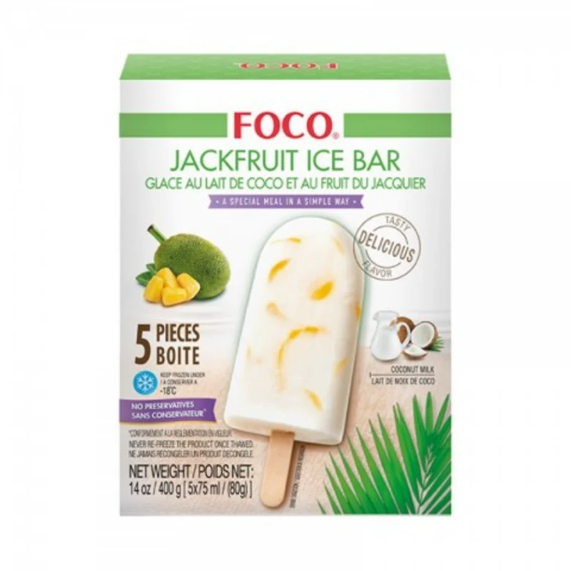 Foco Ice Bar - Jackfruit (5 x 80gm) 400gm - Berlin Only Delivery