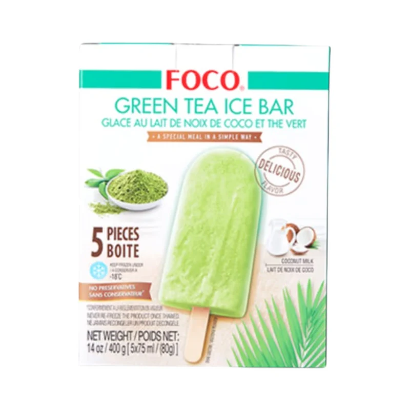 Foco Ice Bar - Green Tea (5 x 80gm) 400gm - Berlin Only Delivery
