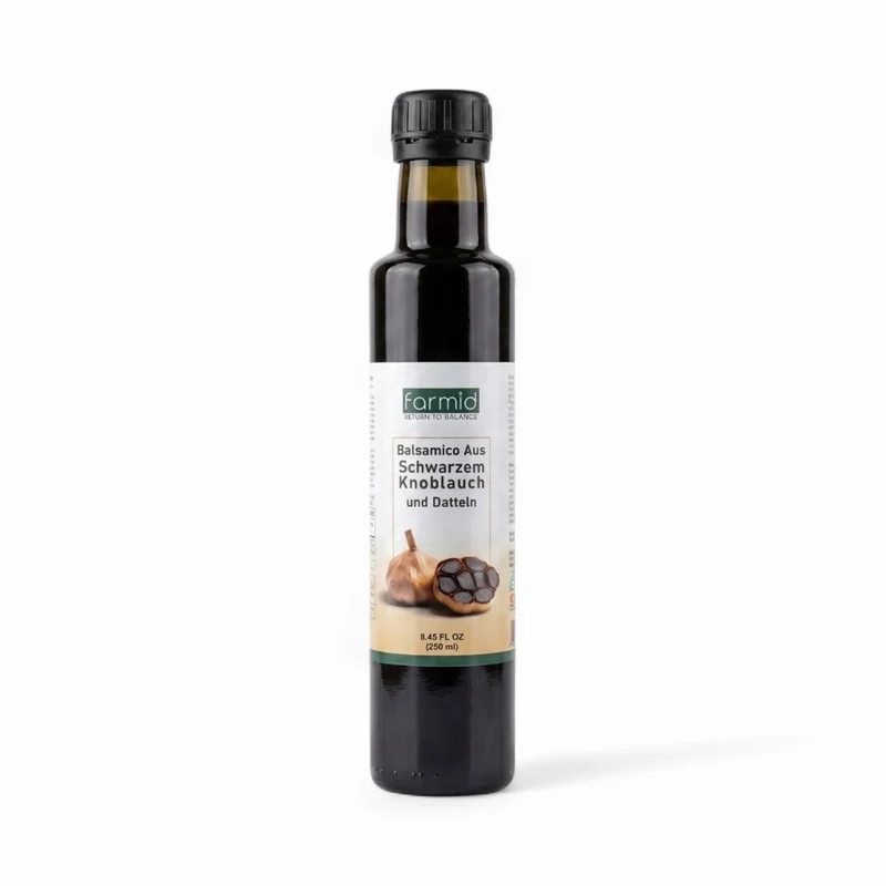 Farmid – Balsamico Aus Schwarzem Knoblauch & Datteln (Black Garlic Balsamic Vinegar) 250ml