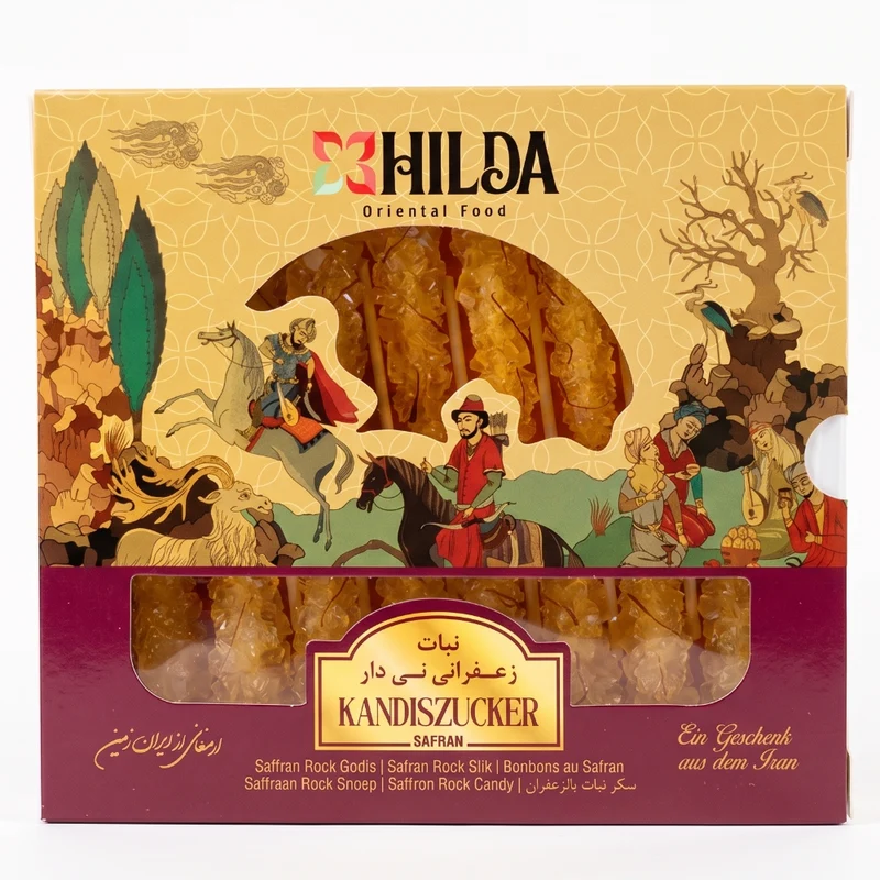 Hilda – Kandis Zucker Mit Safran (Rock Sugar with Saffron) 300gm