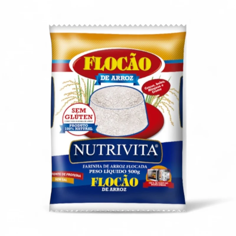 Nutrivita - Farinha De Arroz Flocada (Rice Flour) 500gm