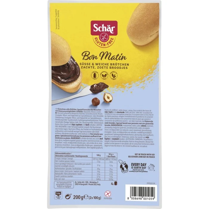 Schär Bon Matin Briochesbrötchen Glutenfrei Laktosefrei 200g / 7.05oz