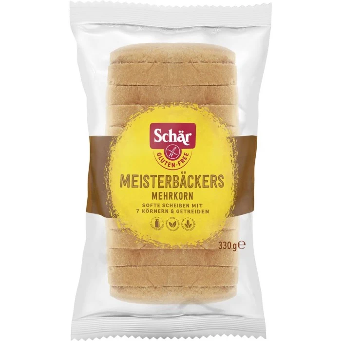 Schär Meisterbäckers Mehrkorn Brot in Scheiben Glutenfrei 330g / 11.64oz