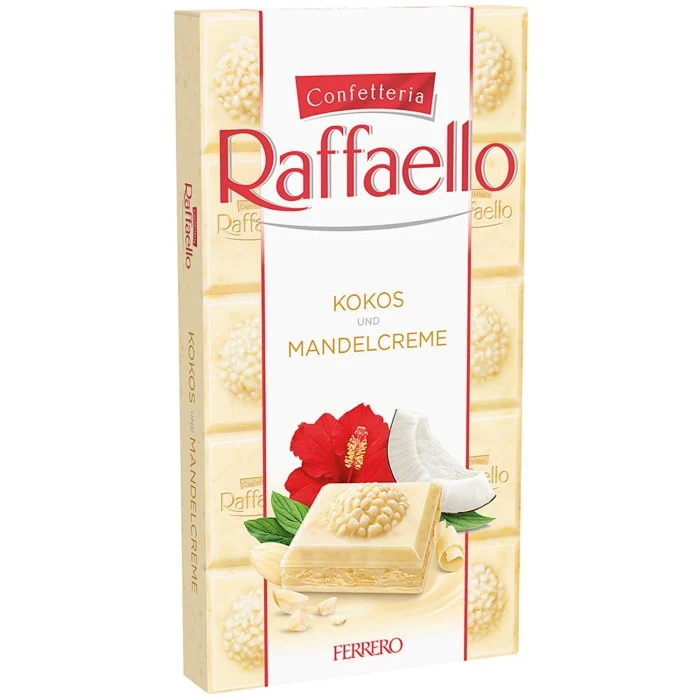 Ferrero Raffaello Weisse Schokoladen-Tafel 90g / 3.17 oz