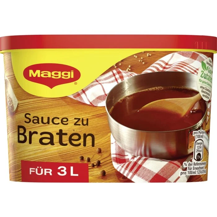 Maggi Sauce zu Braten ergibt 3 Liter