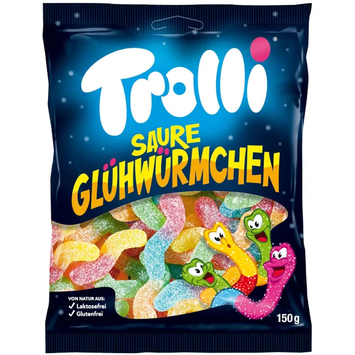 Trolli Fruchtgummi Saure Glühwürmchen 150g