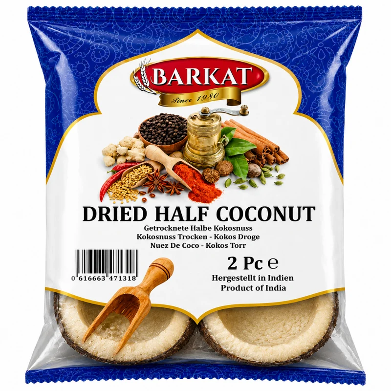 Barkat Dried Half Coconut 2pcs