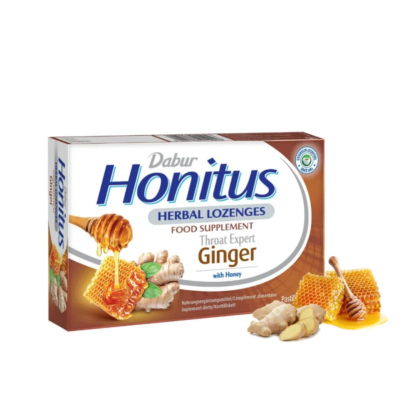 Dabur Honitus Herbal Lozenges - Ginger With Honey (24pcs)