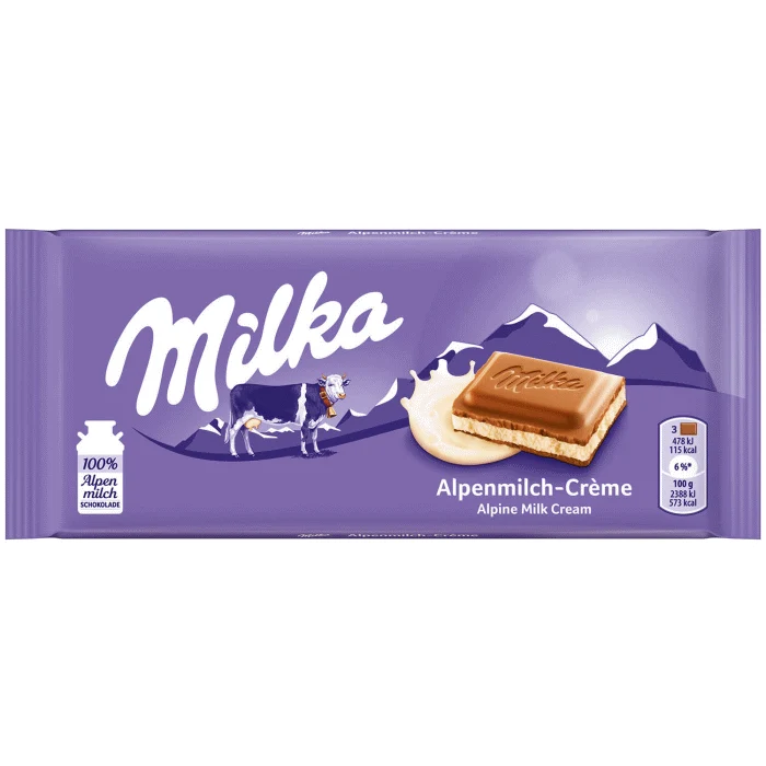 Milka Alpenmilch Creme Schokolade 100g / 3.53 oz