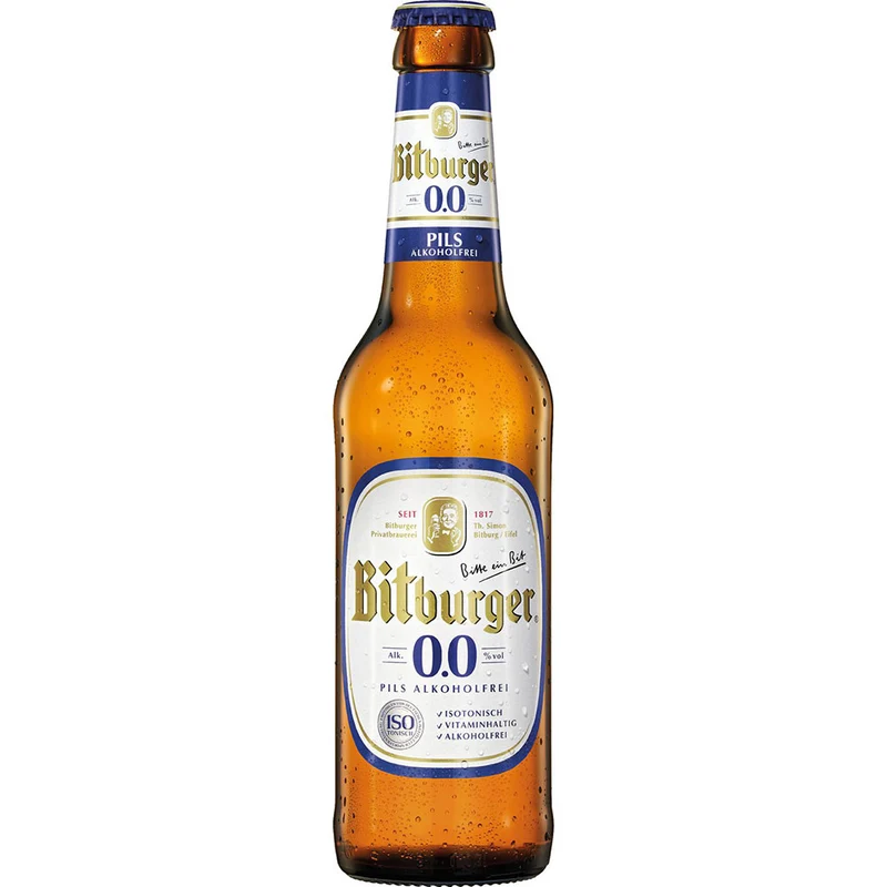 Bitburger Alkoholfrei 0,0% 24x 0,33 Liter (MEHRWEG)