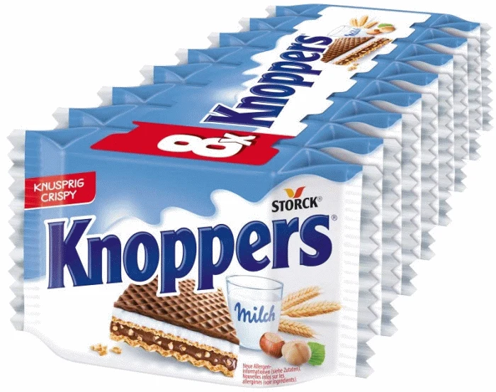 Storck Knoppers Milch-Haselnuss-Waffeln 8 Stück