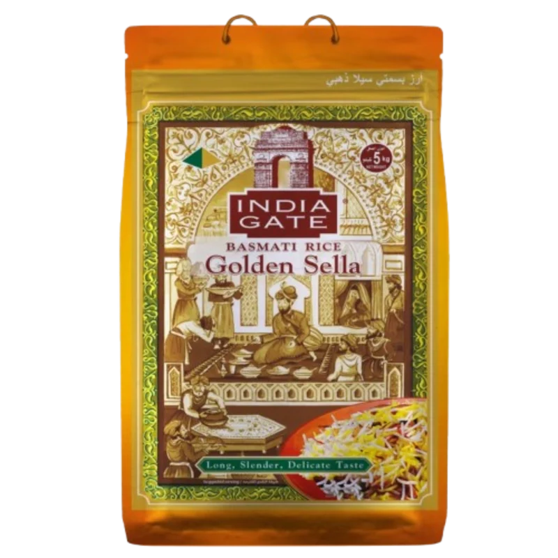 India Gate Basmati Rice - Golden Sella 5kg (BBE: 12.2027)